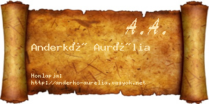 Anderkó Aurélia névjegykártya